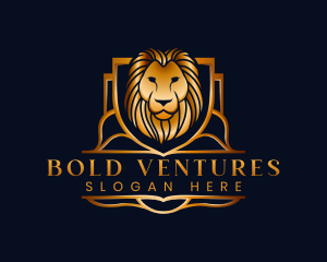 Premium Lion Shield logo design