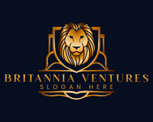 Premium Lion Shield logo design