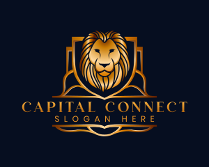 Premium Lion Shield logo design