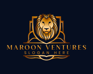 Premium Lion Shield logo design