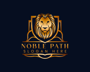 Premium Lion Shield logo design