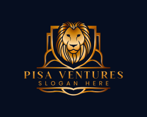 Premium Lion Shield logo design