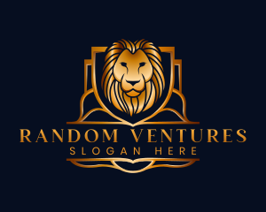 Premium Lion Shield logo design