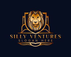 Premium Lion Shield logo design