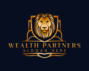 Premium Lion Shield logo design