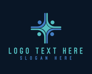 Giving - Humanitarian Community Cross logo design