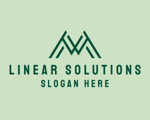 Linear - Modern Linear Letter M logo design