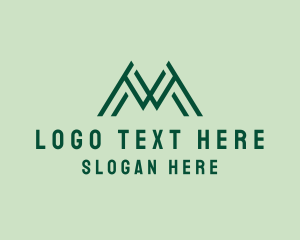 Letter M - Modern Linear Letter M logo design