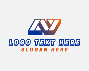 Letter N - Digital App Software logo design