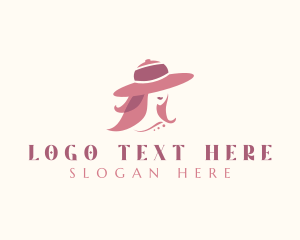 Girl - Fashion Hat Woman logo design