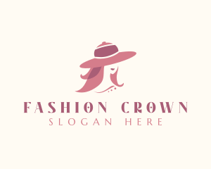 Fashion Hat Woman logo design