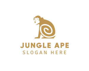 Ape - Yellow Monkey Ape logo design