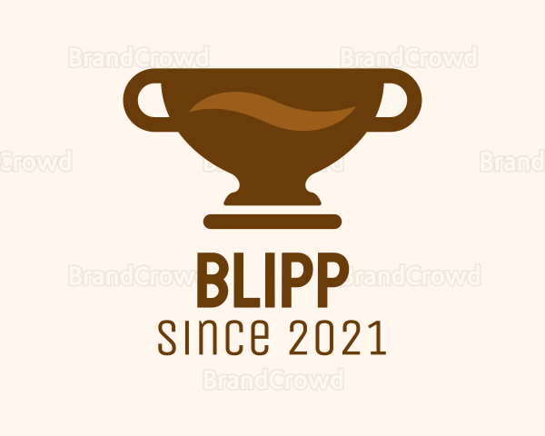 Brown Coffee Trophy Logo