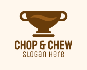 Brown Coffee Trophy Logo