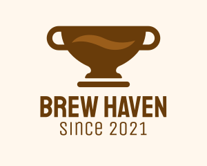 Brown Coffee Trophy logo design