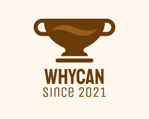 Caffeine - Brown Coffee Trophy logo design
