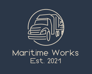 Automobile Haulage Trailer  logo design