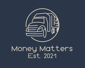 Delivery Service - Automobile Haulage Trailer logo design