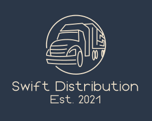 Distribution - Automobile Haulage Trailer logo design