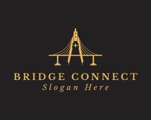 Bridge - Construction Bridge Compass logo design