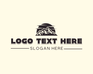 Tourism - Mountain Camping Tour logo design