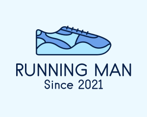 Sneaker - Blue Shoe Footwear logo design