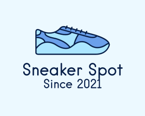 Kicks - Blue Shoe Footwear logo design