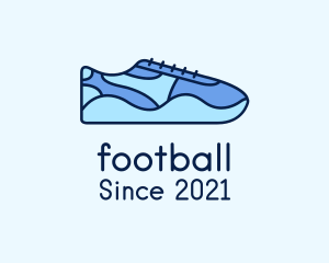Canvas Shoe - Blue Shoe Footwear logo design