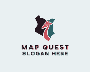 Kangaroo Map Safari logo design