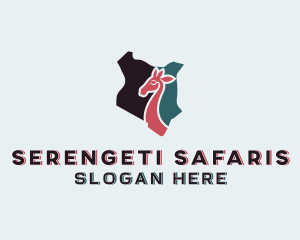 Kangaroo Map Safari logo design