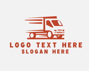 Courier Service - Fast Speed Truck logo design