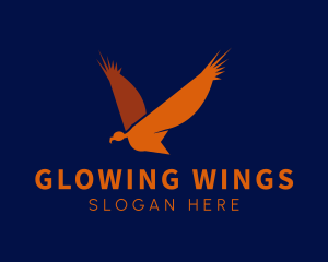 Orange Vulture Wing logo design