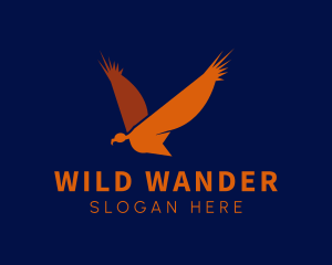 Orange Vulture Wing logo design