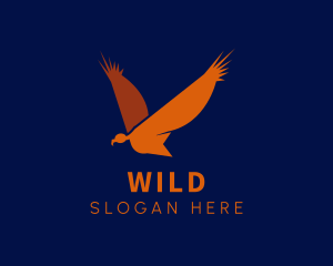Aviary - Orange Vulture Wing logo design