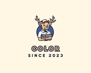 Buck Reindeer Deliver Logo