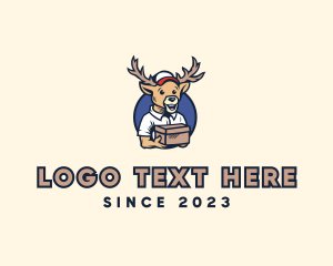 Mail - Buck Reindeer Deliver logo design