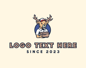 Buck Reindeer Deliver Logo