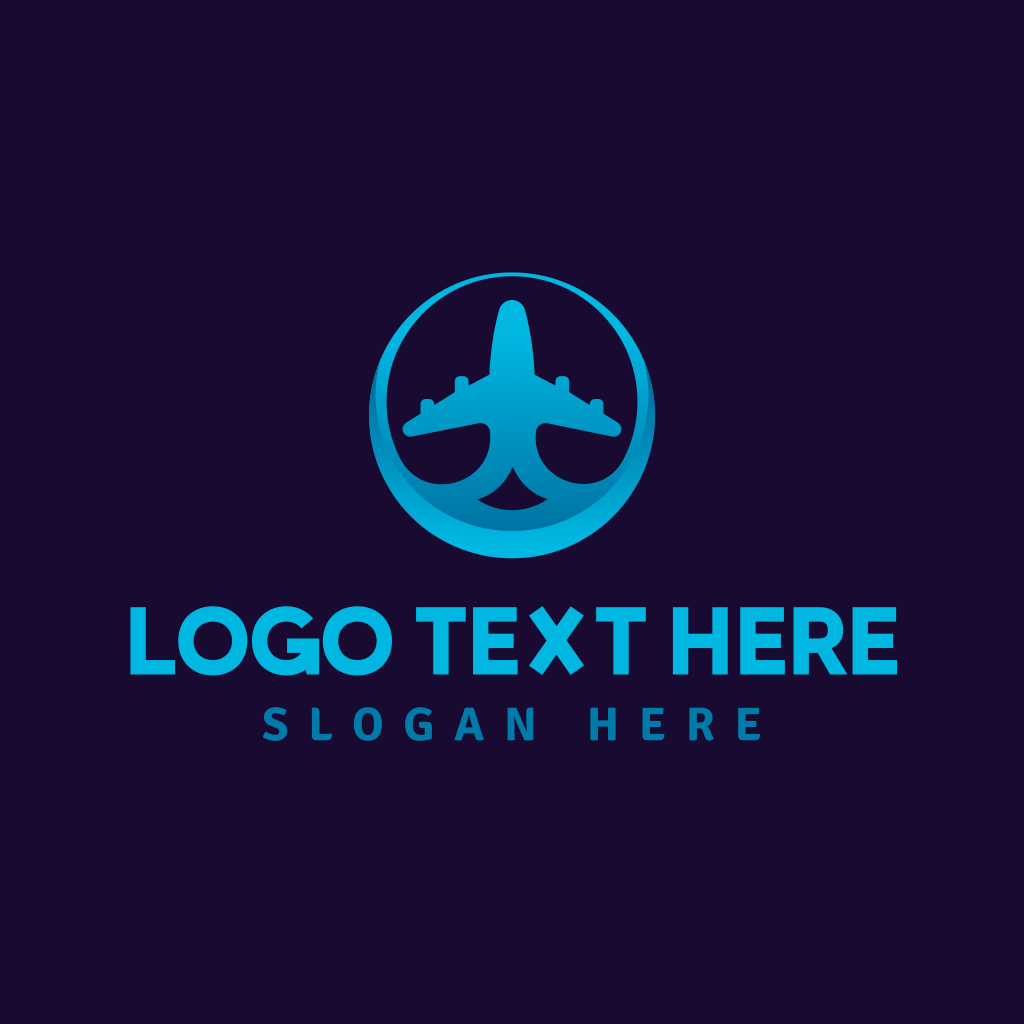 Blue Gradient Airplane Logo | BrandCrowd Logo Maker