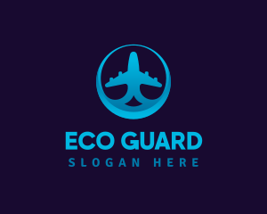 Steward - Blue Gradient Airplane logo design