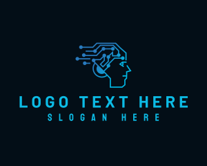 Cyborg - Cyber Network Artificial Intelligence logo design