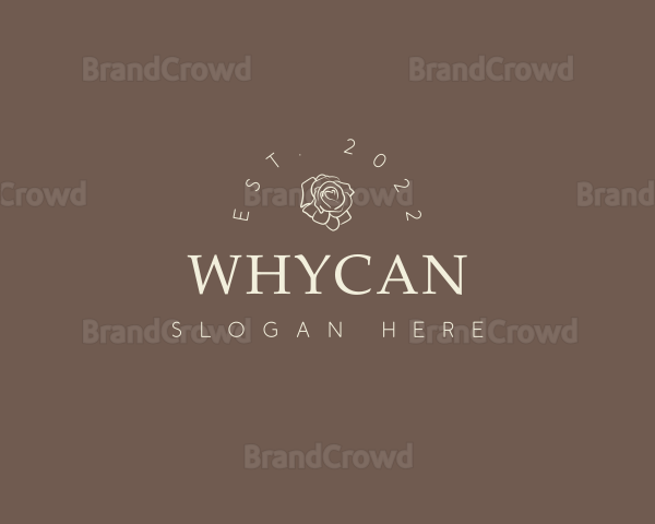 Elegant Flower Wordmark Logo