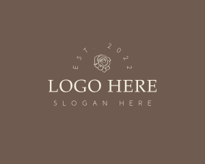 Elegant Flower Wordmark Logo