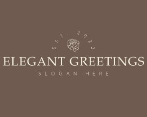 Elegant Flower Wordmark logo design