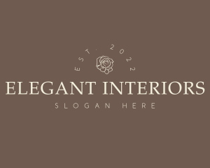 Elegant Flower Wordmark logo design