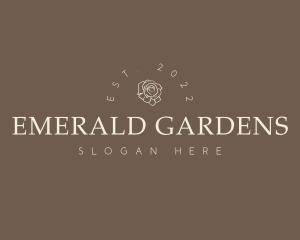 Elegant Flower Wordmark logo design