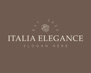 Elegant Flower Wordmark logo design