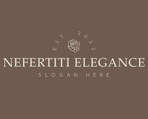 Elegant Flower Wordmark logo design