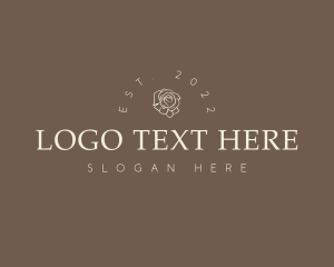 Elegant Flower Wordmark Logo