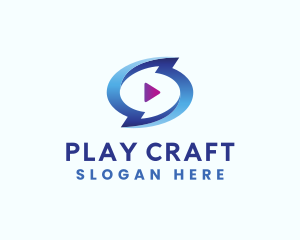 Blue Media Player logo design