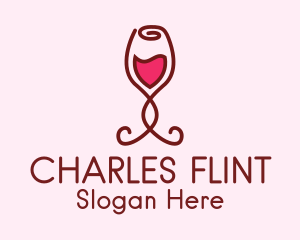 Rose Wine Glass Logo